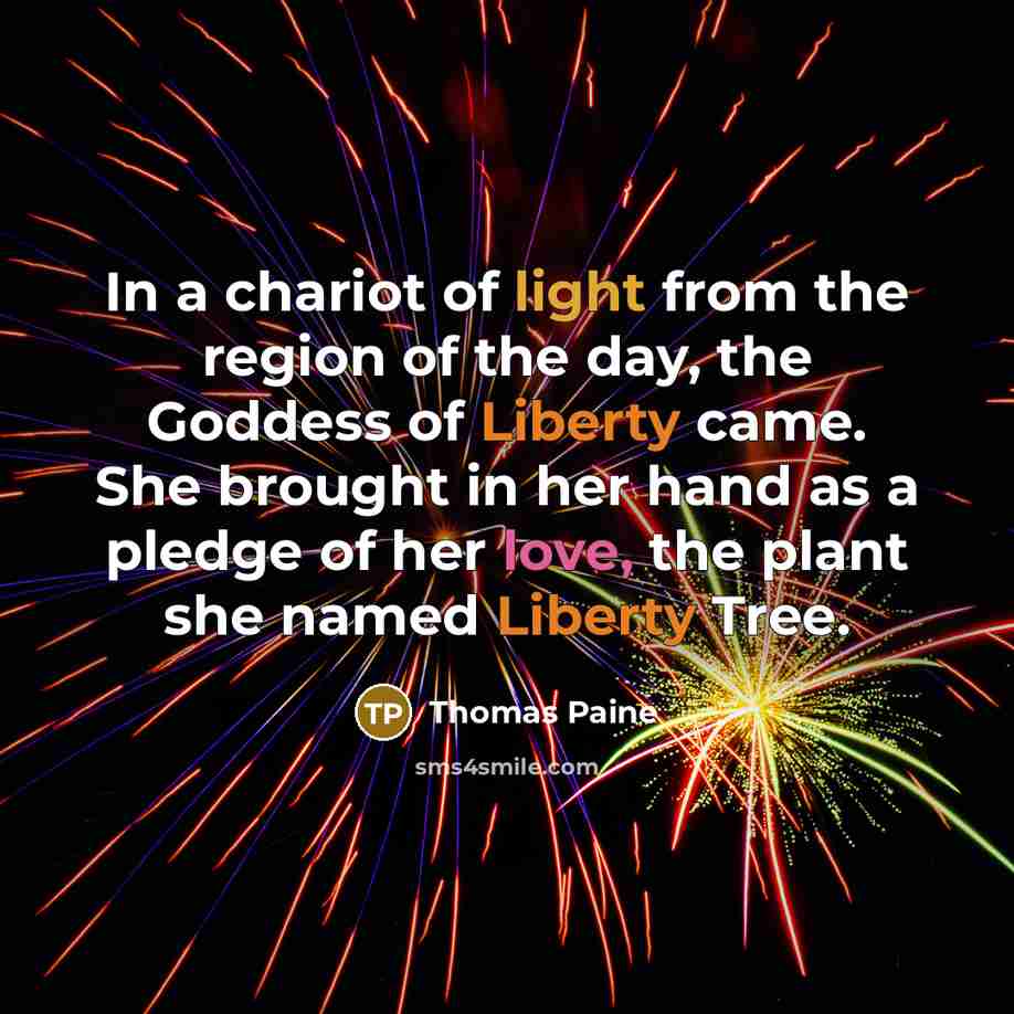 “In a chariot of light from the region of the…” quote by Thomas Paine