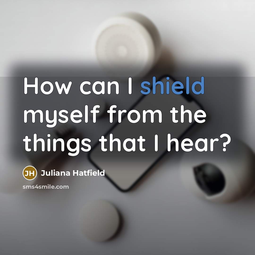 “How can I shield myself from the things that I…” quote by Juliana Hatfield