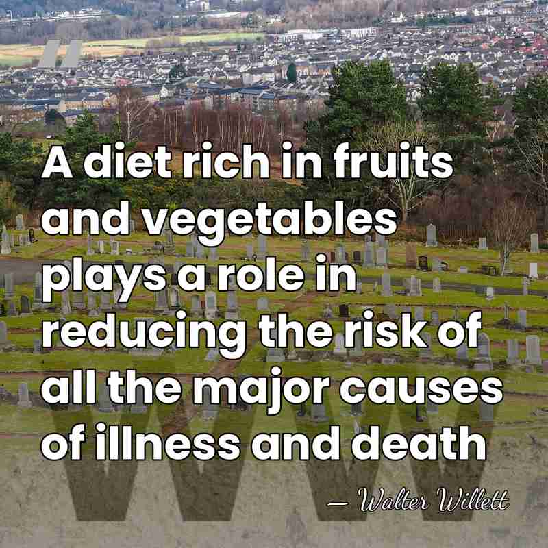 A diet rich in fruits and vegetables plays a role in reducing&hellip; - Walter Willett