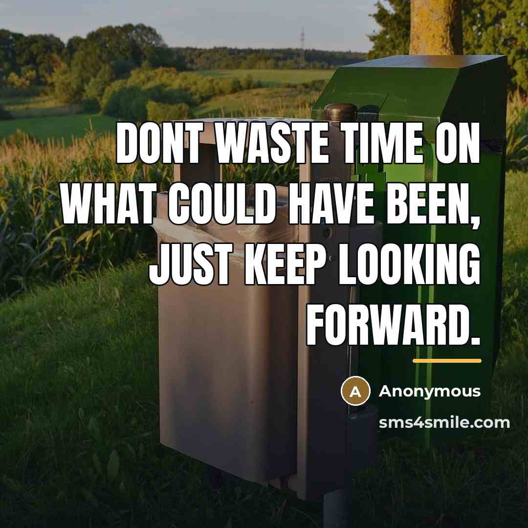 “Dont waste time on what could have been, just keep…” quote by Anonymous