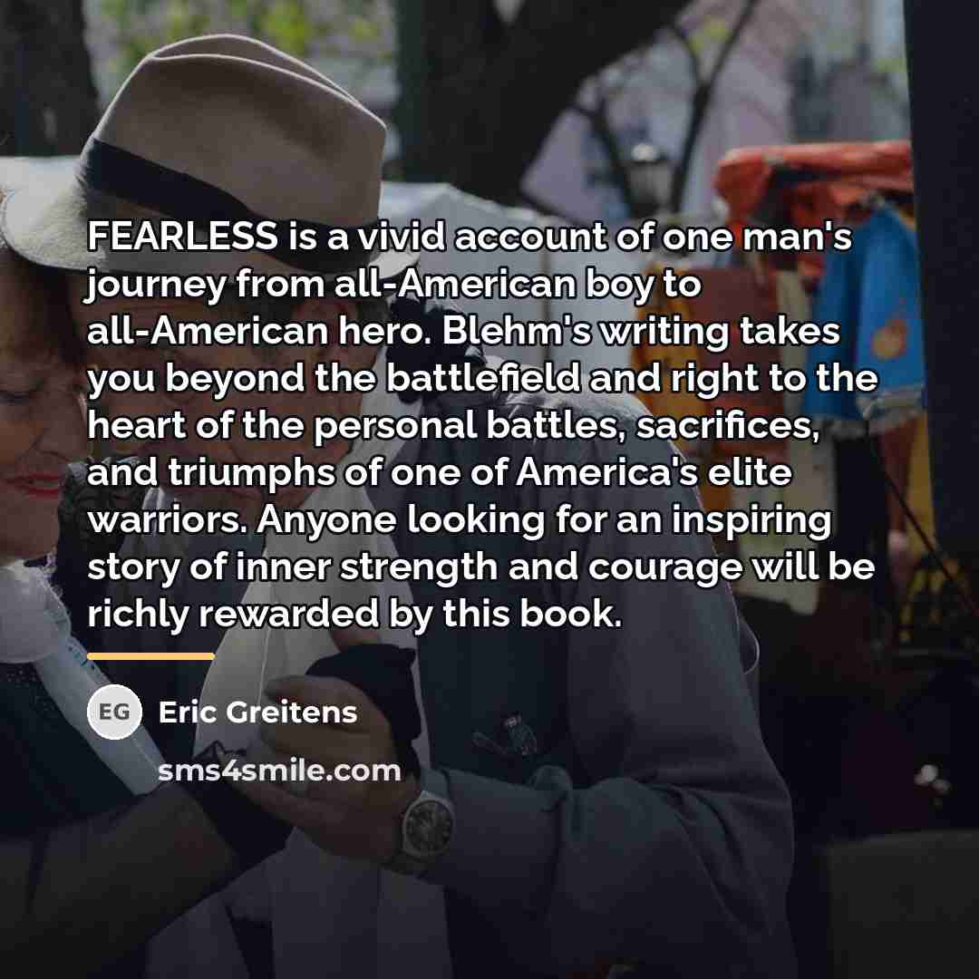 “FEARLESS is a vivid account of one man's journey from…” quote by Eric Greitens