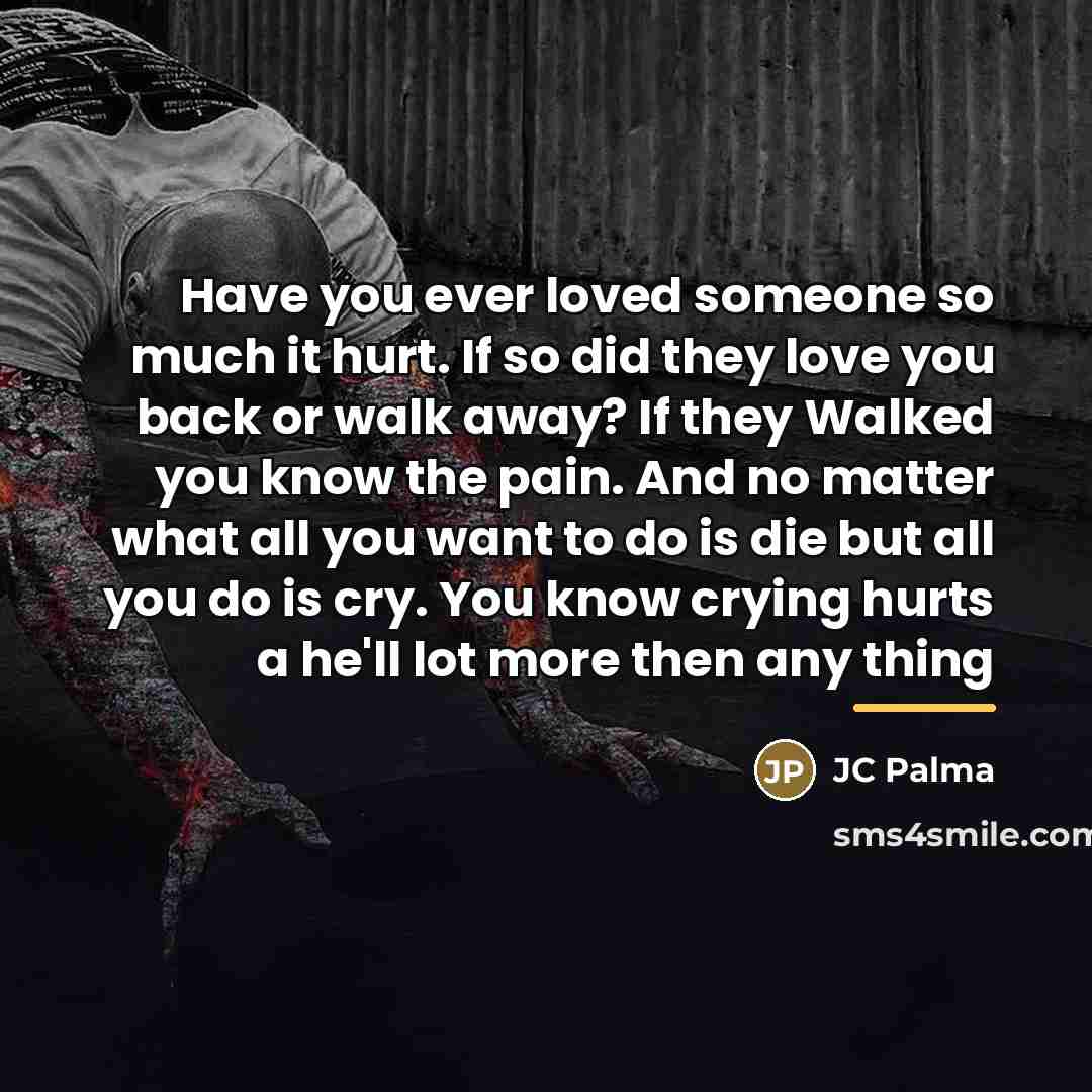 “Have you ever loved someone so much it hurt. If…” quote by JC Palma