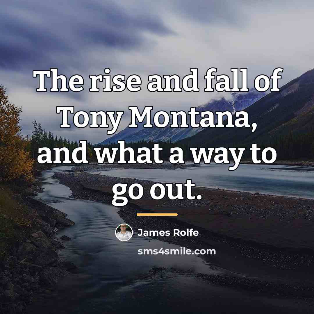 “The rise and fall of Tony Montana, and what a…” quote by James Rolfe