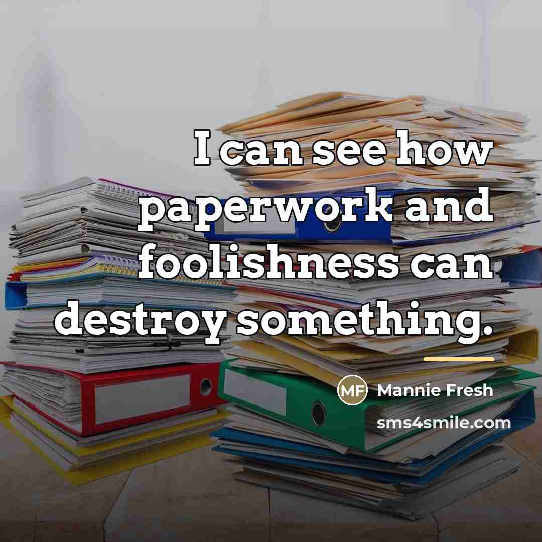 “I can see how paperwork and foolishness can destroy something.…” quote by Mannie Fresh