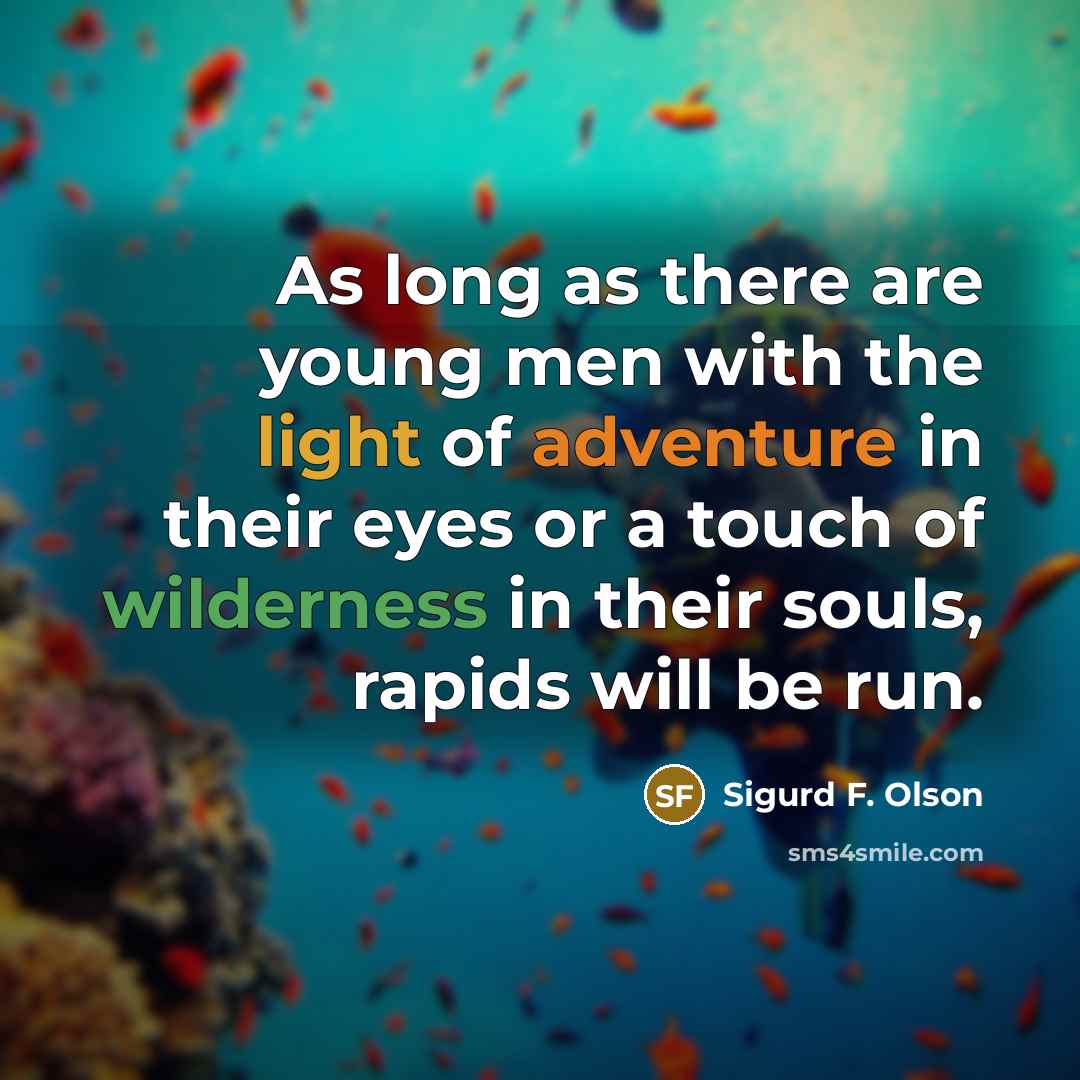 “As long as there are young men with the light…” quote by Sigurd F. Olson
