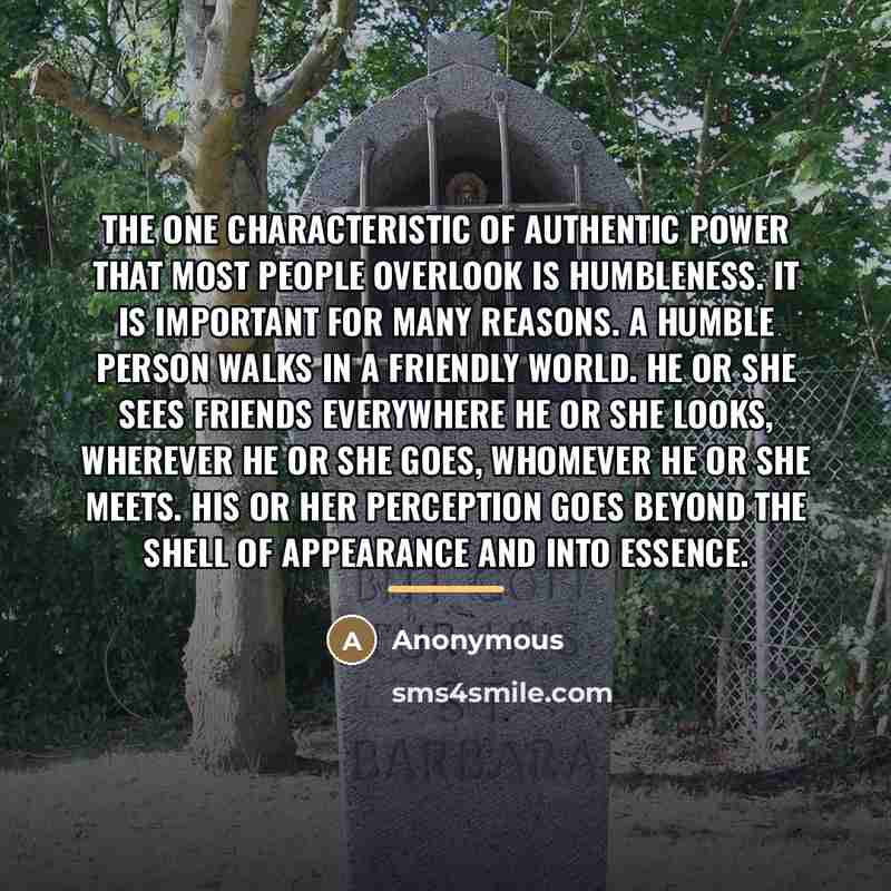 “The one characteristic of authentic power that most people overlook…” quote by Anonymous