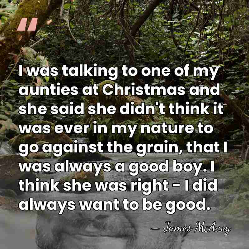 I was talking to one of my aunties at Christmas and she&hellip; - James McAvoy