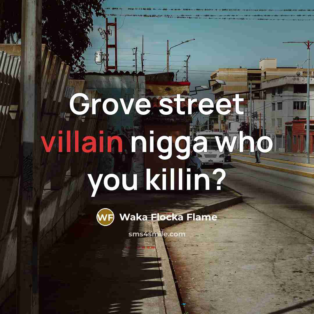 “Grove street villain nigga who you killin?” quote by Waka Flocka Flame