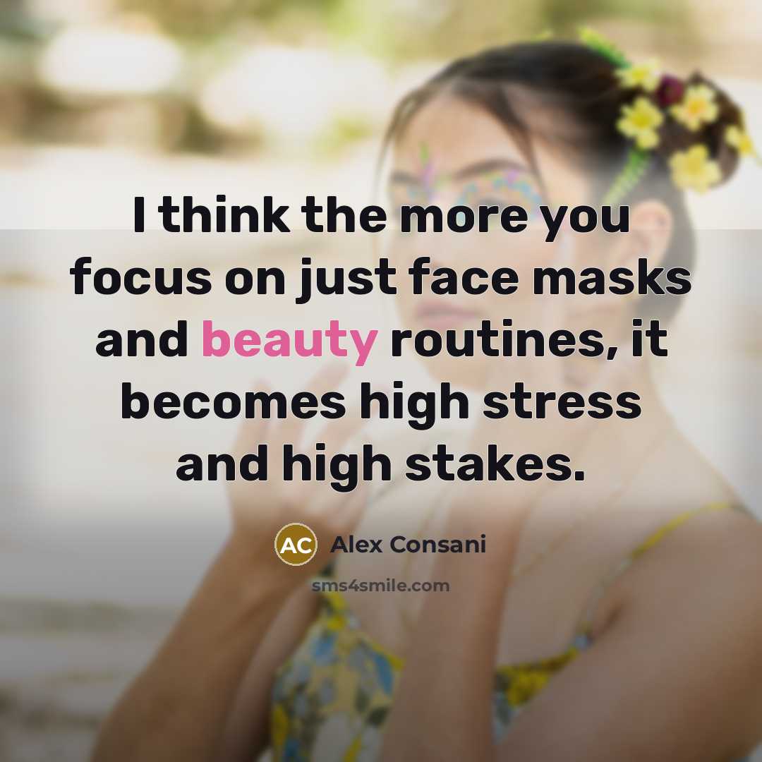 “I think the more you focus on just face masks…” quote by Alex Consani