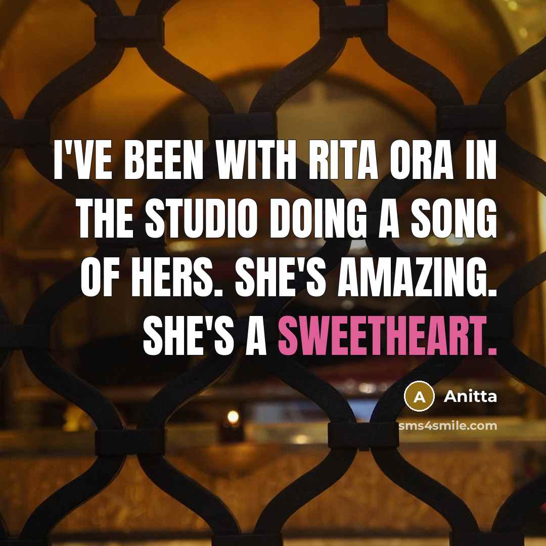 “I've been with Rita Ora in the studio doing a…” quote by Anitta