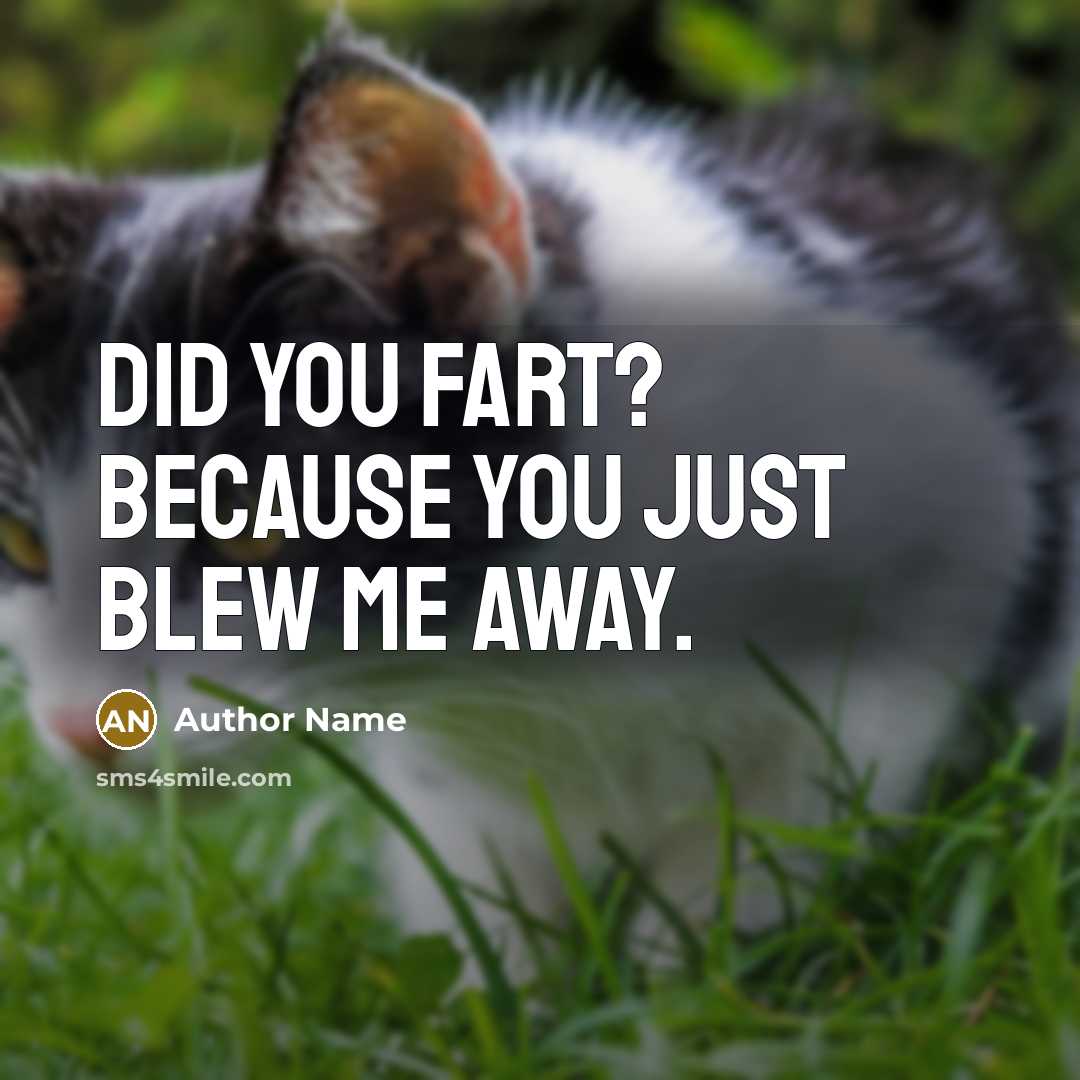 “Did you fart? Because you just blew me away.” quote by Author Name