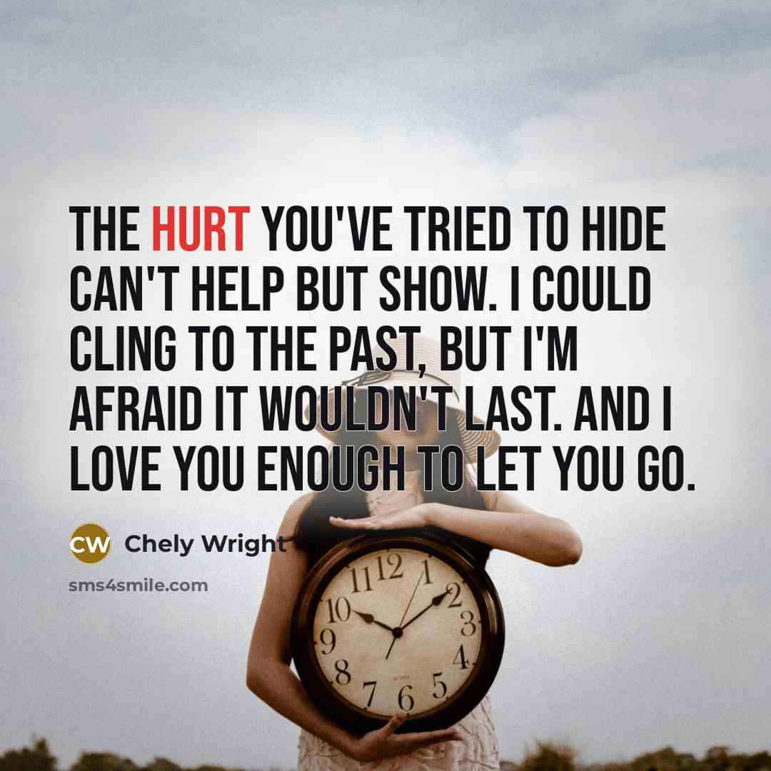 “The hurt you've tried to hide can't help but show.…” quote by Chely Wright