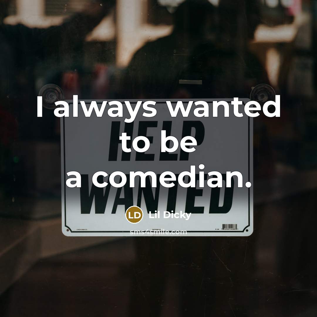 “I always wanted to be a comedian.…” quote by Lil Dicky