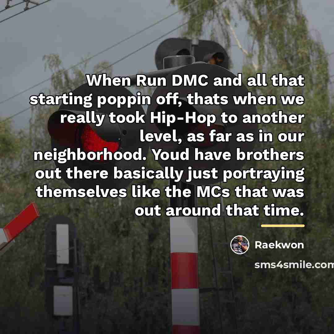 “When Run DMC and all that starting poppin off, thats…” quote by Raekwon