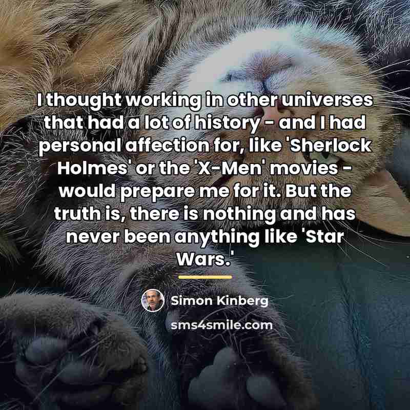 “I thought working in other universes that had a lot…” quote by Simon Kinberg
