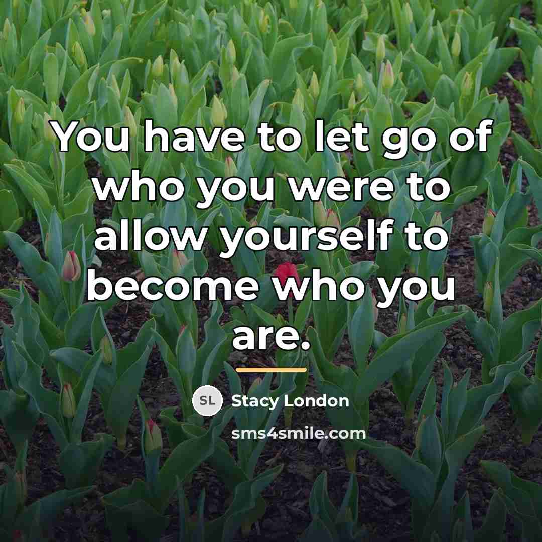 “You have to let go of who you were to…” quote by Stacy London