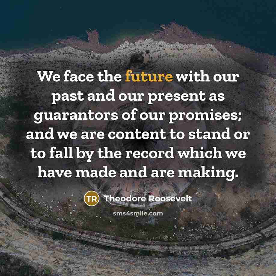 “We face the future with our past and our present…” quote by Theodore Roosevelt