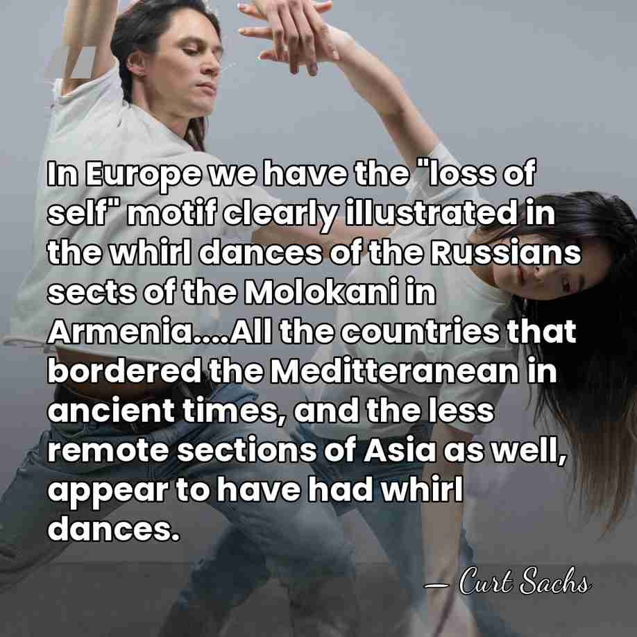 In Europe we have the "loss of self" motif clearly illustrated in&hellip; - Curt Sachs