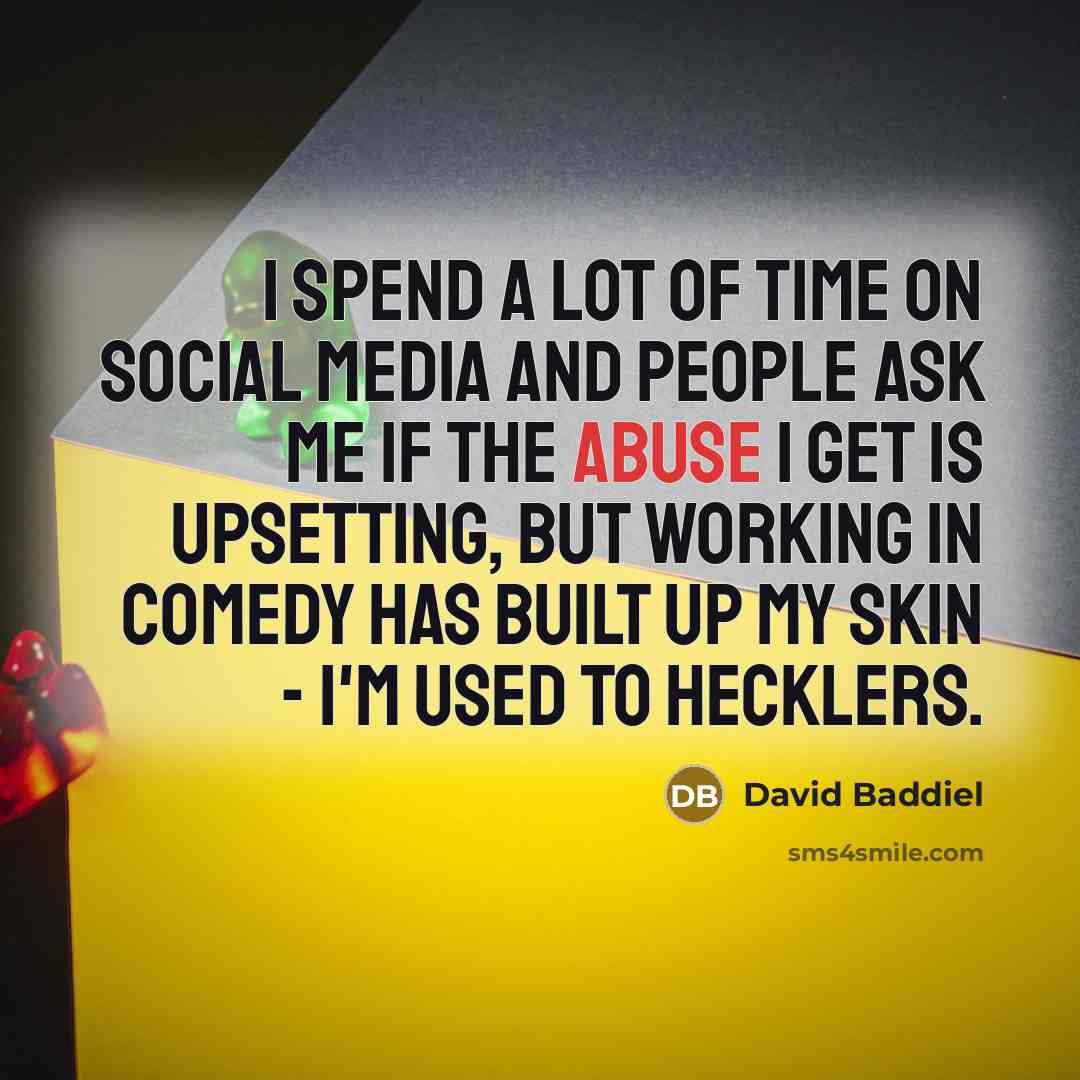 “I spend a lot of time on social media and…” quote by David Baddiel