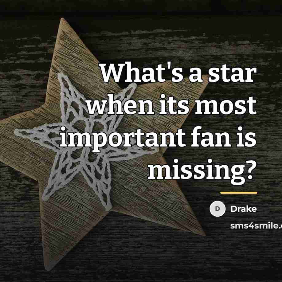 “What's a star when its most important fan is missing?…” quote by Drake