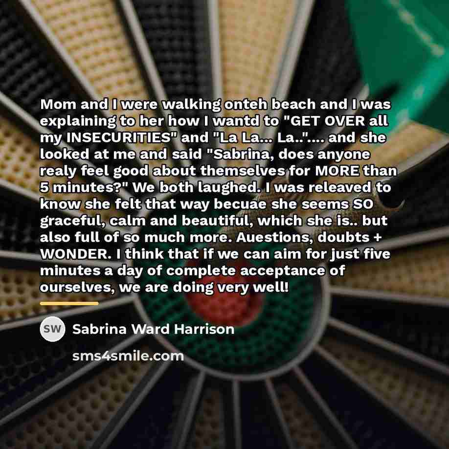 “Mom and I were walking onteh beach and I was…” quote by Sabrina Ward Harrison