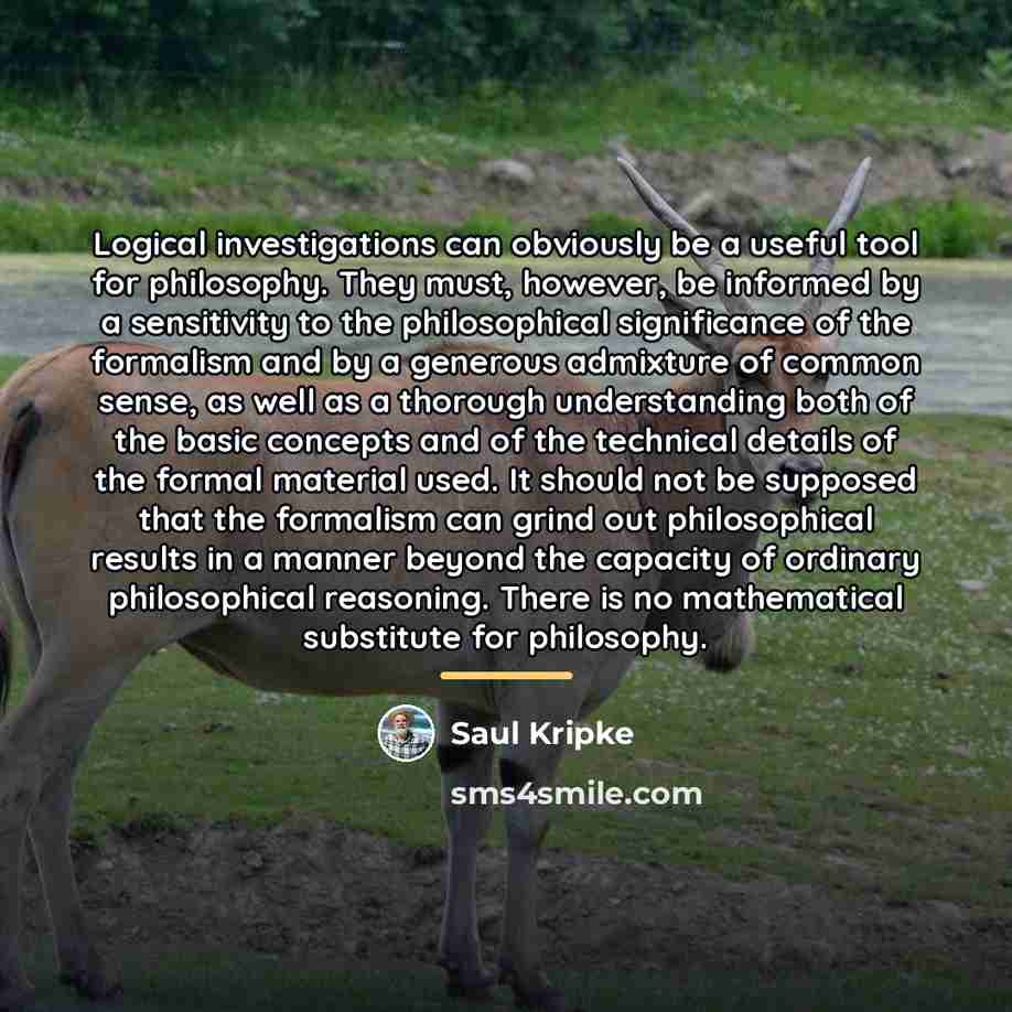 “Logical investigations can obviously be a useful tool for philosophy.…” quote by Saul Kripke