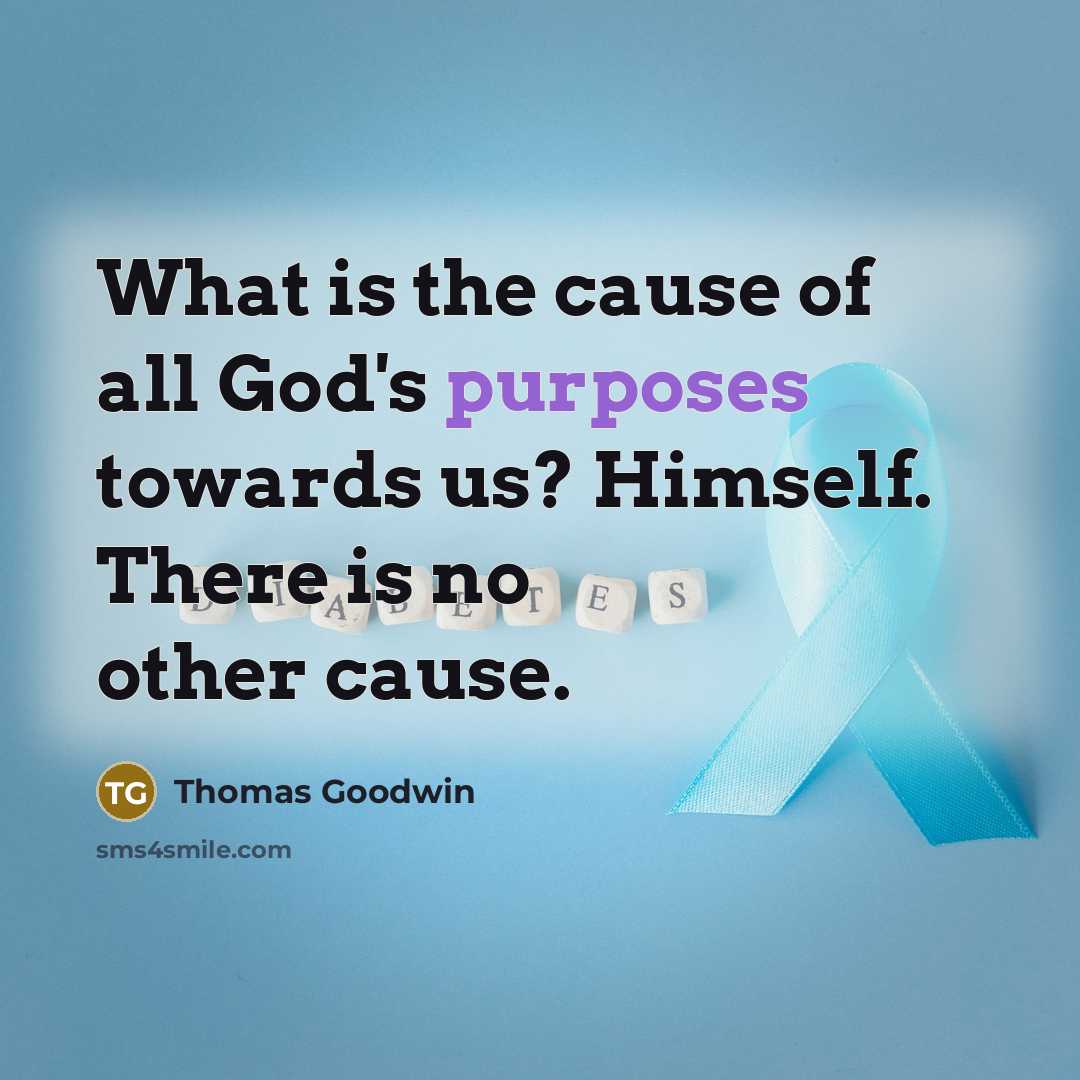 “What is the cause of all God's purposes towards us? Himself. There is no other cause.” quote by Thomas Goodwin