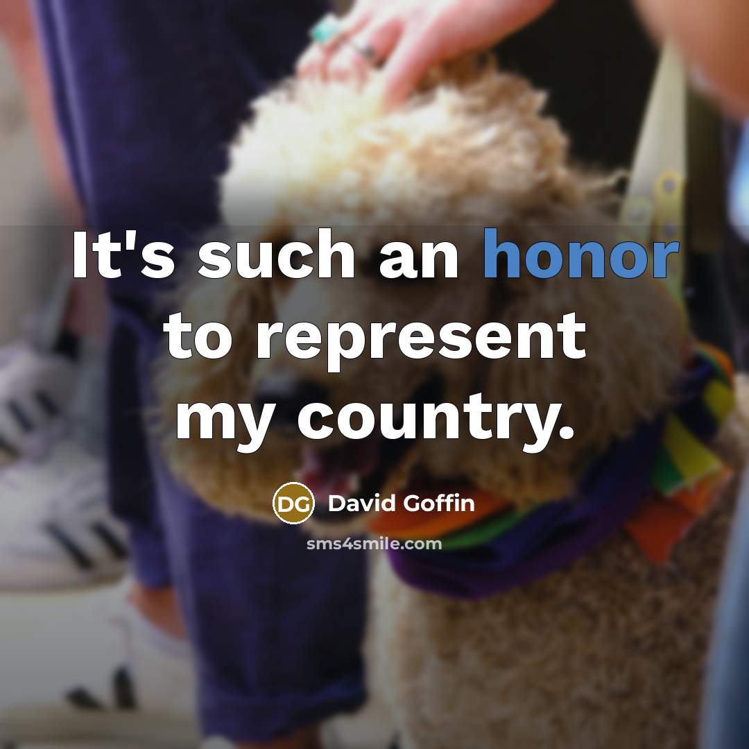 “It's such an honor to represent my country.…” quote by David Goffin