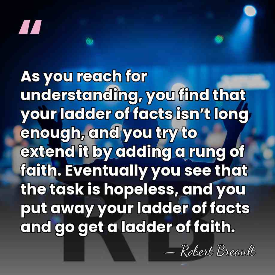 As you reach for understanding, you find that your ladder of facts&hellip; - Robert Breault