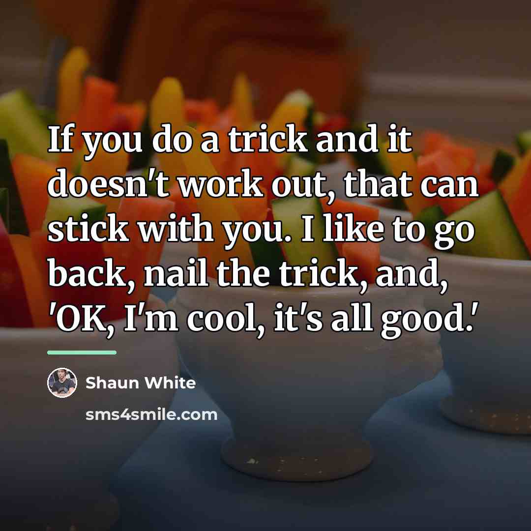 “If you do a trick and it doesn't work out,…” quote by Shaun White