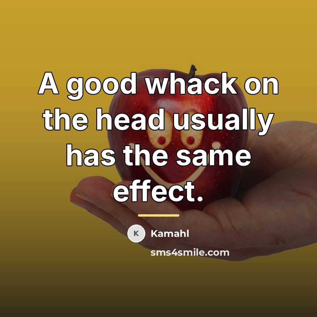 “A good whack on the head usually has the same…” quote by Kamahl