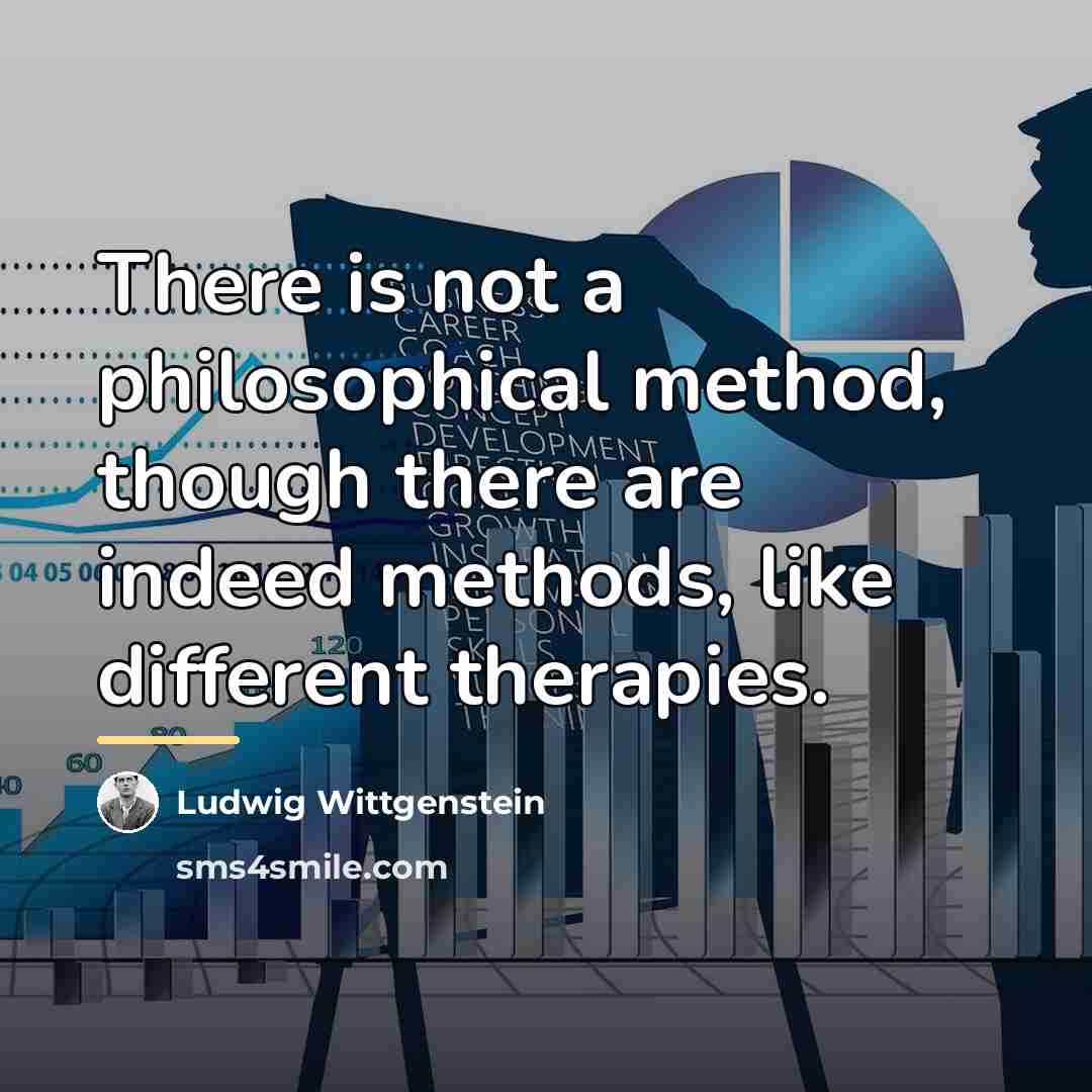 “There is not a philosophical method, though there are indeed…” quote by Ludwig Wittgenstein