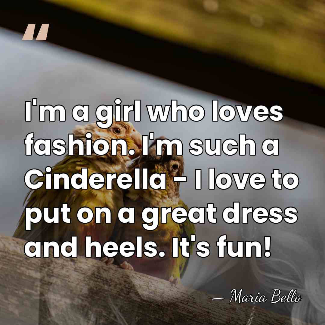 I'm a girl who loves fashion. I'm such a Cinderella - I&hellip; - Maria Bello