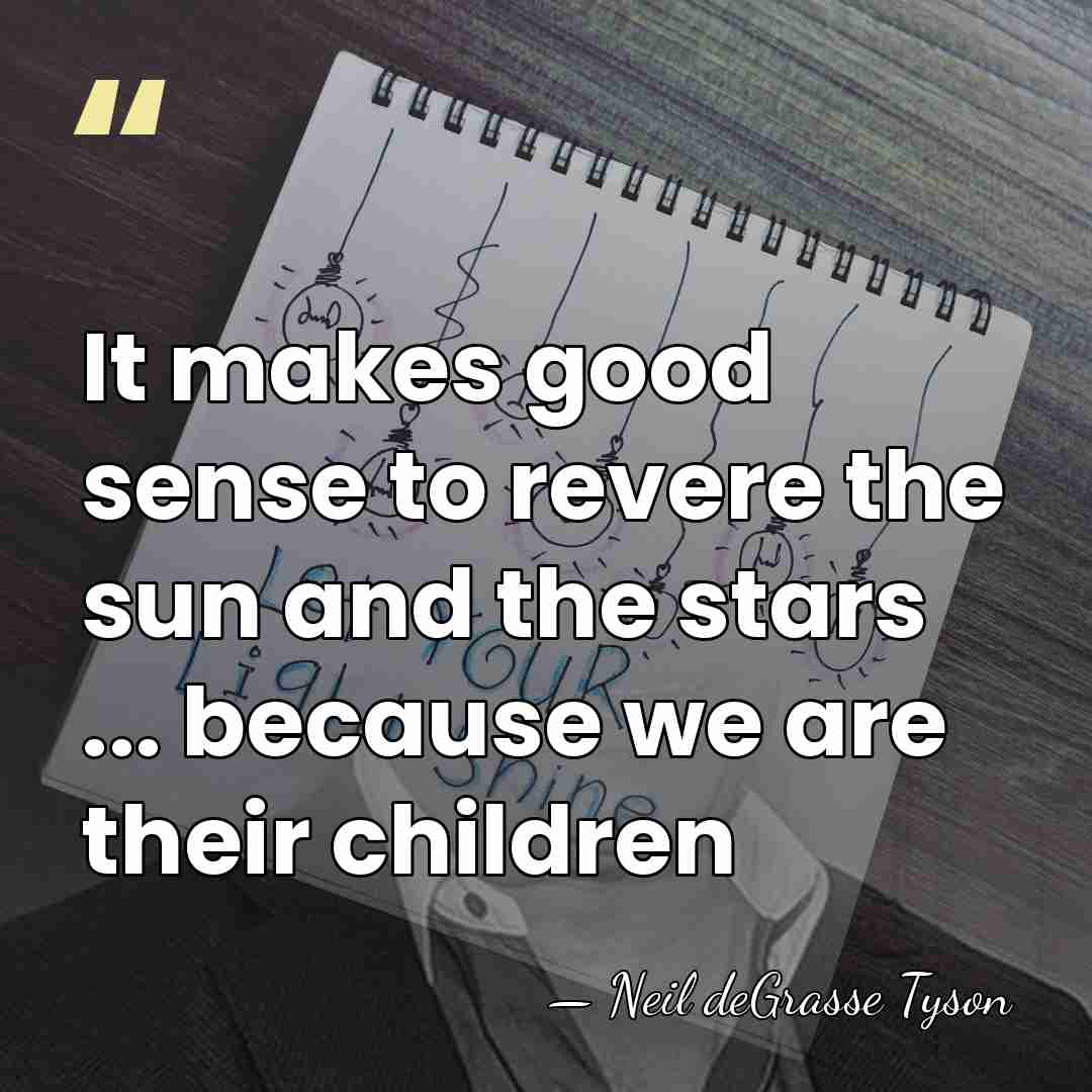 It makes good sense to revere the sun and the stars ...&hellip; - Neil deGrasse Tyson
