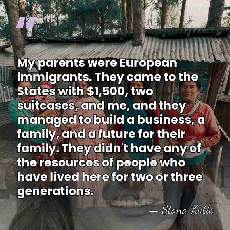My parents were European immigrants. They came to the States with $1,500,&hellip; - Stana Katic