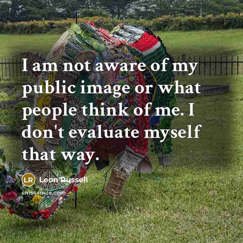 “I am not aware of my public image or what…” quote by Leon Russell