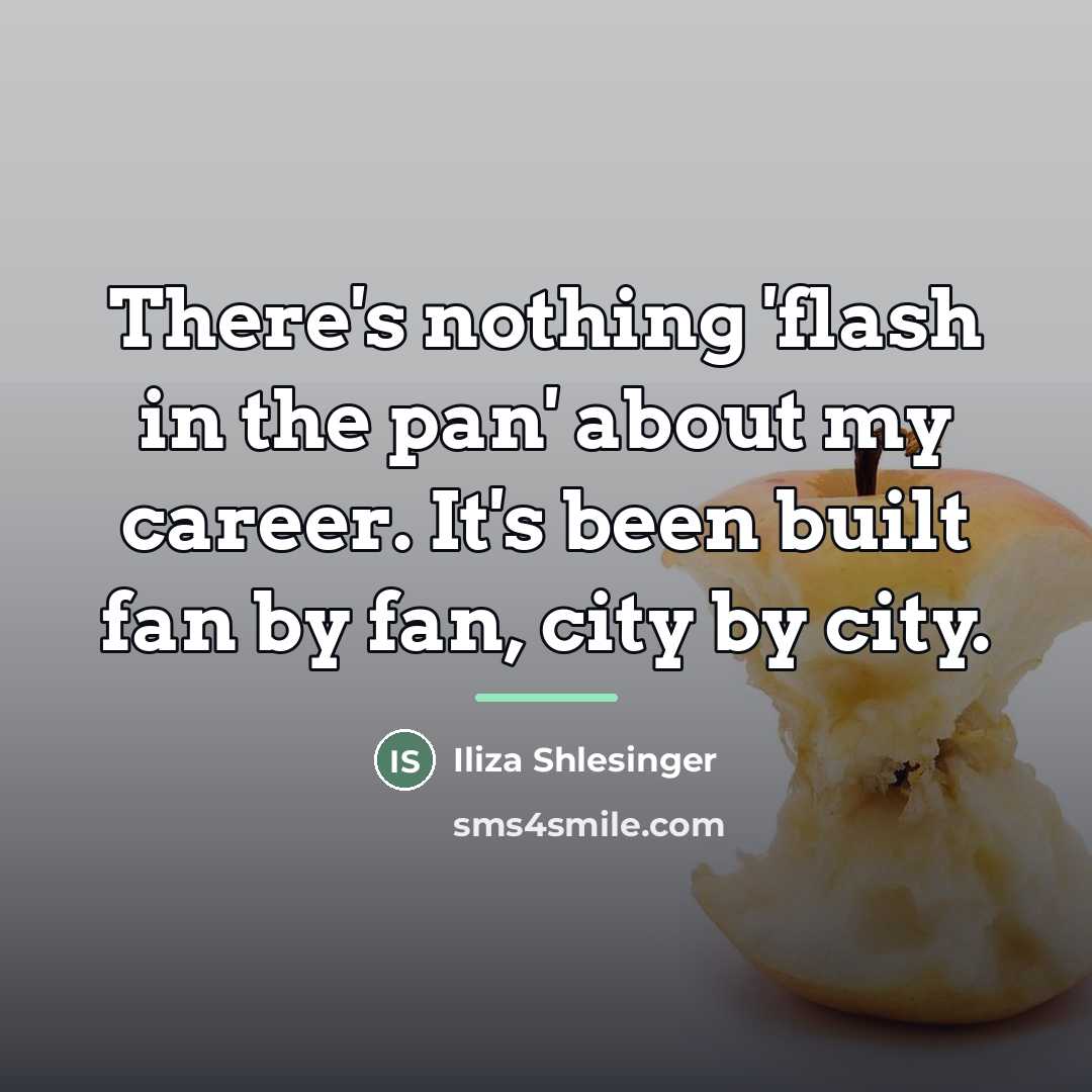 “There's nothing 'flash in the pan' about my career. It's…” quote by Iliza Shlesinger