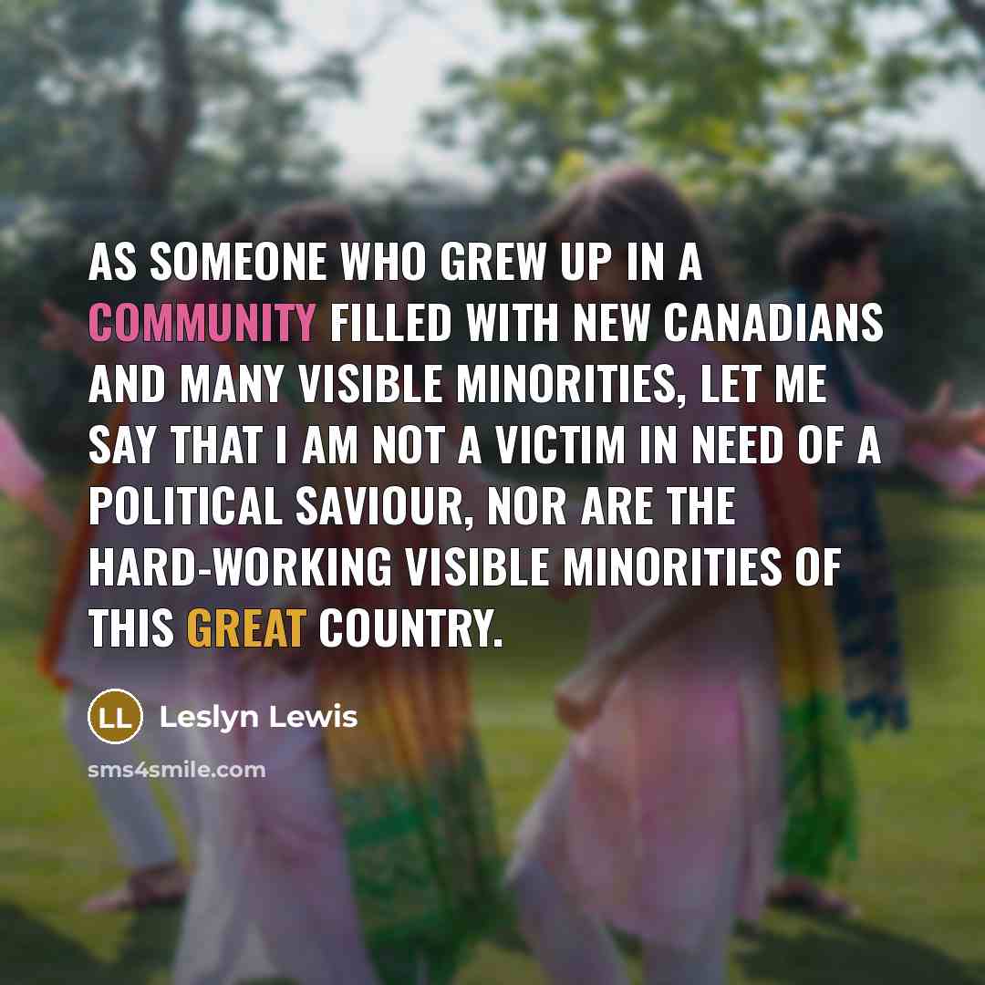 “As someone who grew up in a community filled with…” quote by Leslyn Lewis