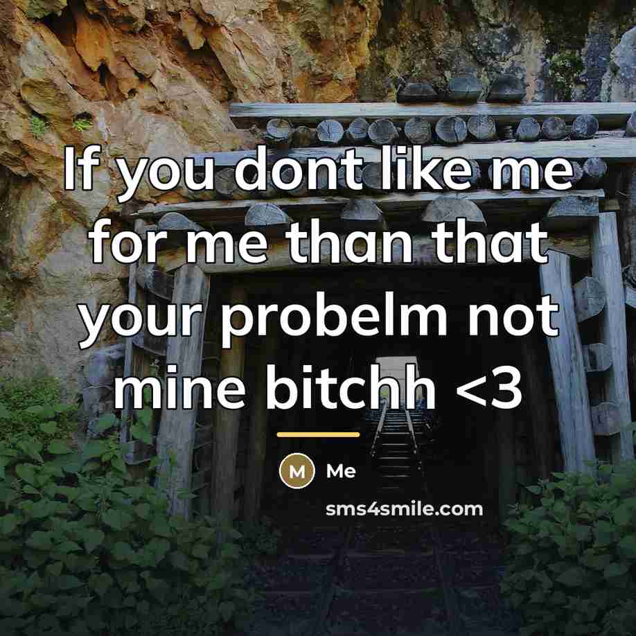 “If you dont like me for me than that your…” quote by Me