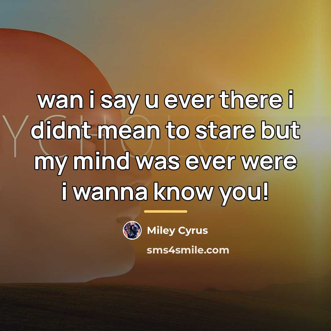 “wan i say u ever there i didnt mean to…” quote by Miley Cyrus