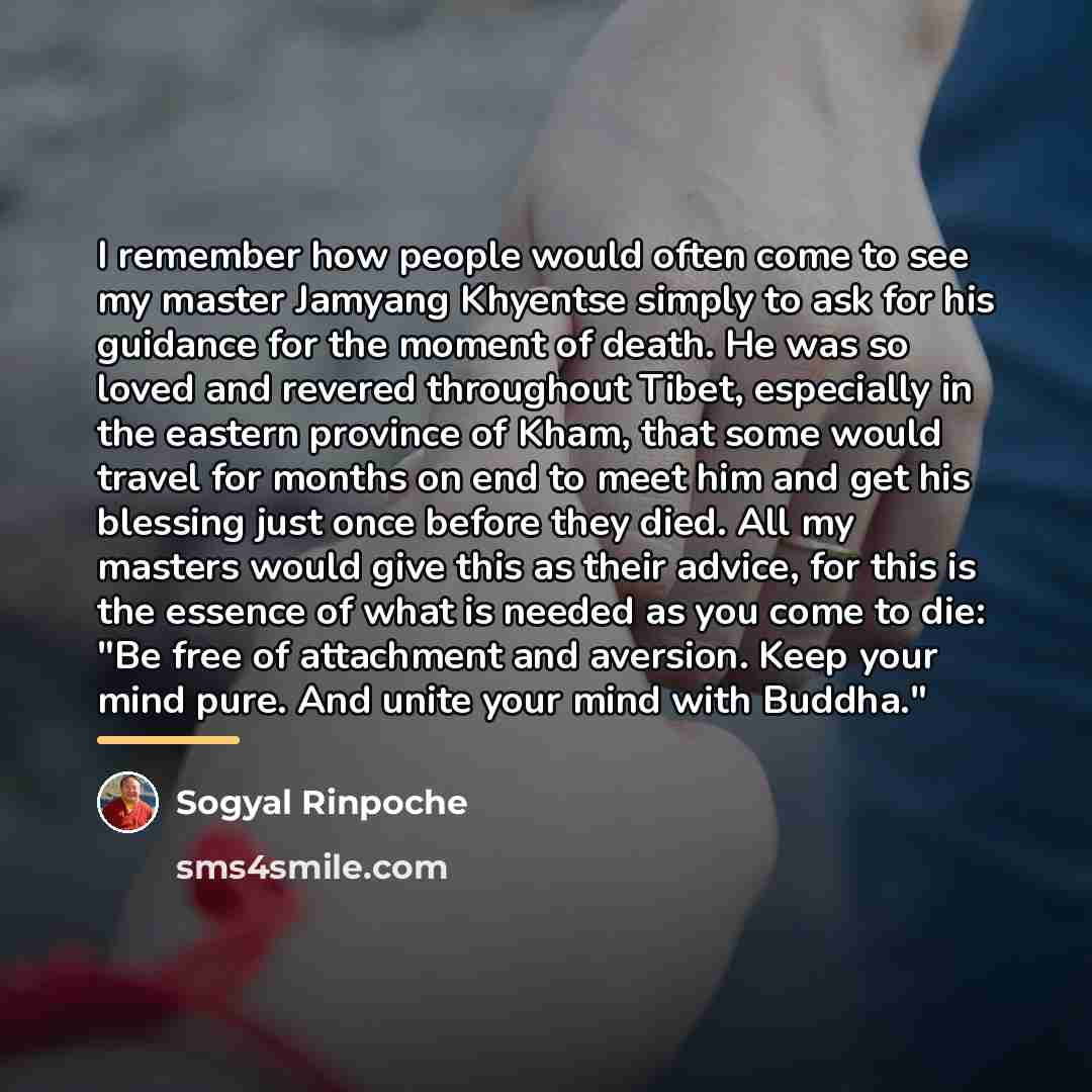 “I remember how people would often come to see my…” quote by Sogyal Rinpoche