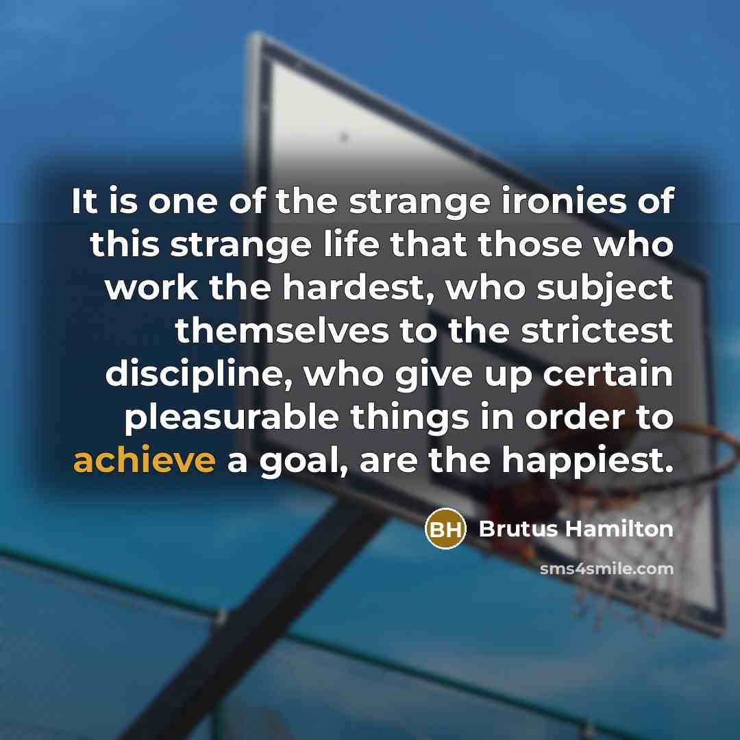 “It is one of the strange ironies of this strange…” quote by Brutus Hamilton
