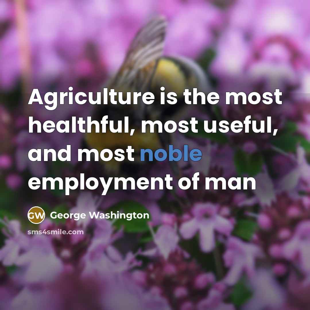 “Agriculture is the most healthful, most useful, and most noble…” quote by George Washington