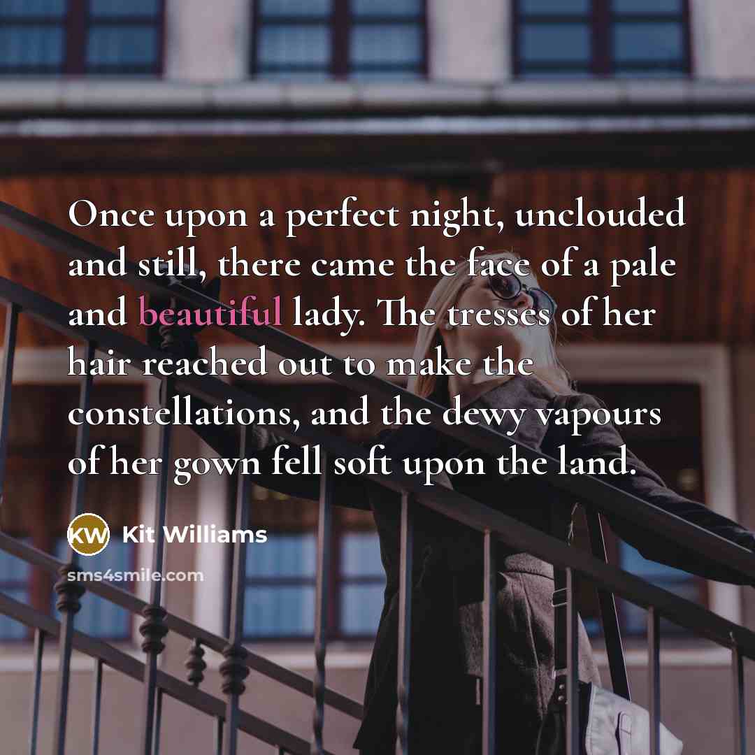 “Once upon a perfect night, unclouded and still, there came…” quote by Kit Williams
