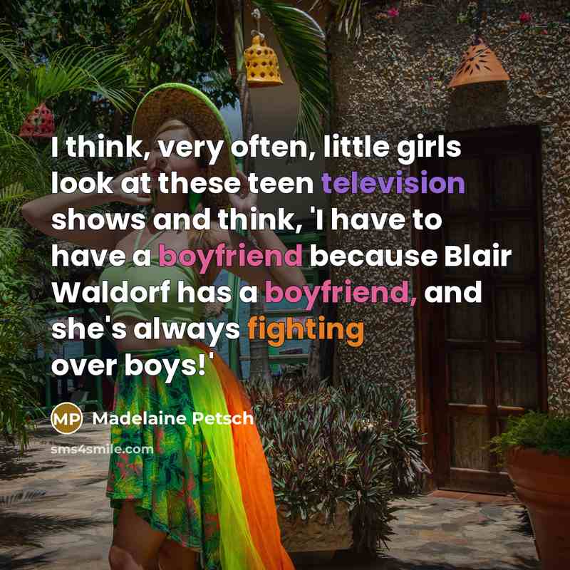 “I think, very often, little girls look at these teen…” quote by Madelaine Petsch