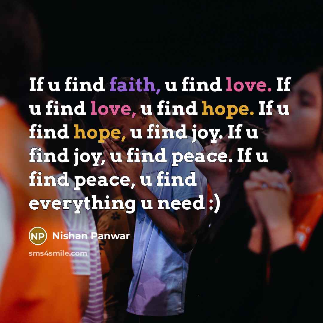 “If u find faith, u find love. If u find…” quote by Nishan Panwar