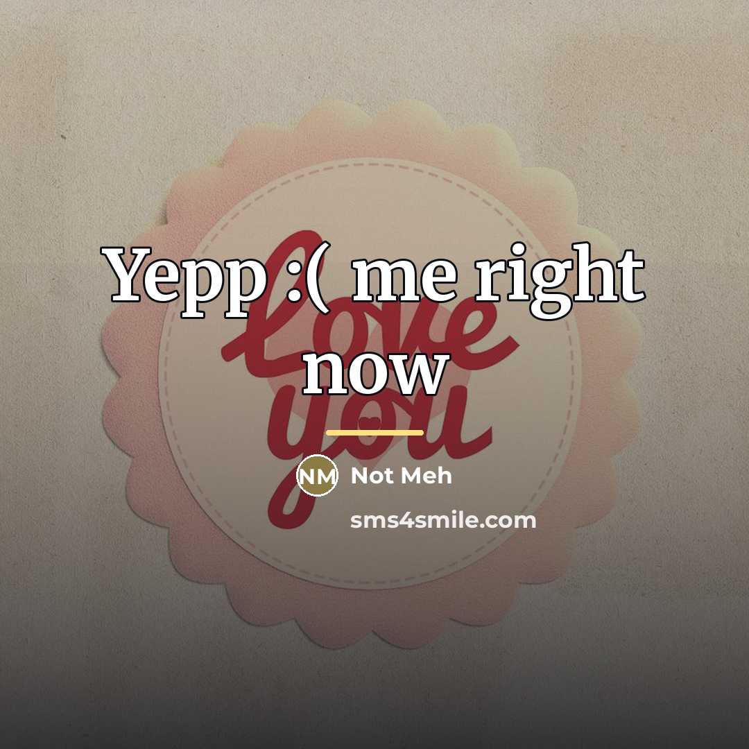 “Yepp :( me right now…” quote by Anonymous