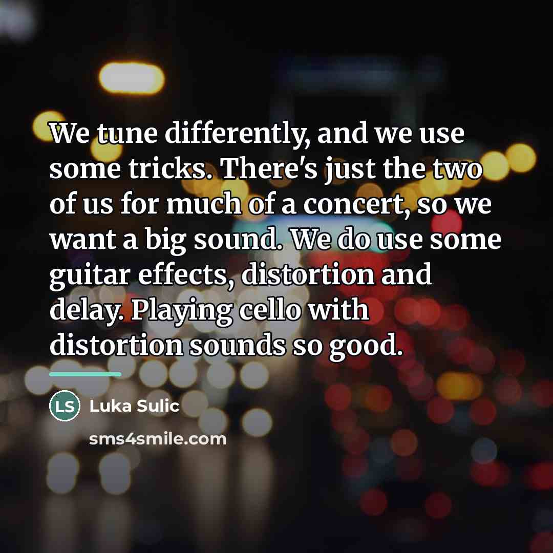 “We tune differently, and we use some tricks. There's just…” quote by Luka Sulic