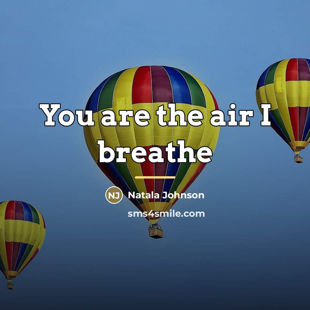 “You are the air I breathe…” quote by Anonymous