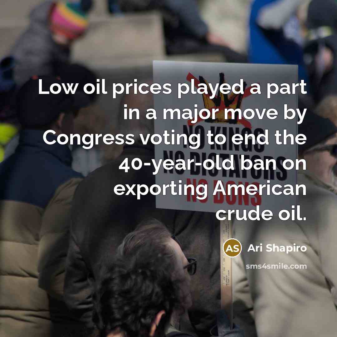 “Low oil prices played a part in a major move…” quote by Ari Shapiro